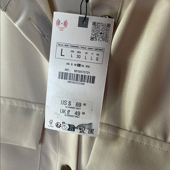 Zara Cream Dress 9878/072/721 - Picture 3 of 5